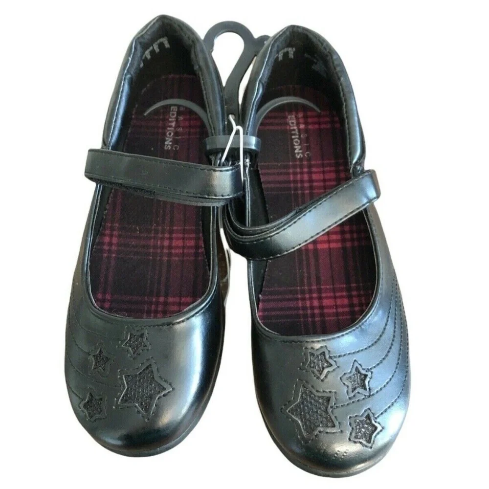 BASIC EDITIONS Shoe Bundle Girls Size 2M/3M Black Mary Jane Style Flats Bundle